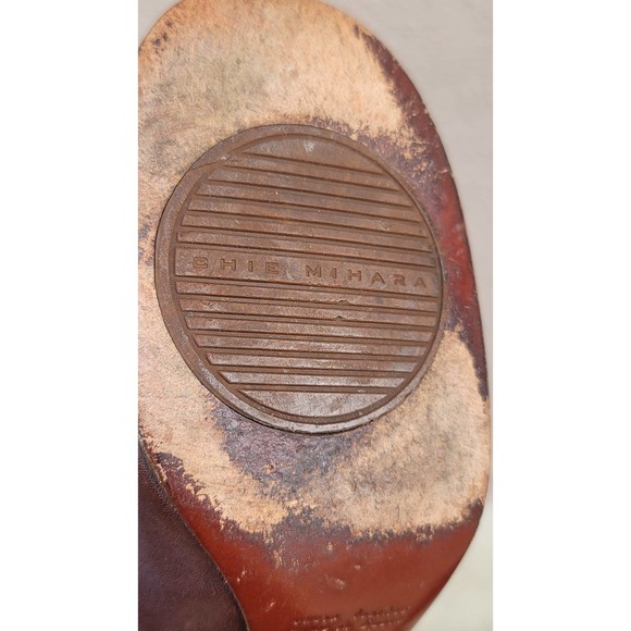Vtg Chie Mihara Leather Heel Platform Shoes - Picture 6 of 7